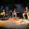 Bluesrock zum Weitergrooven im Dunklen mit (von links) Hanns-Christian Mülle, Rodney Harley und Ron Evans.  