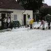 Ein Hagelschauer verwandelte Teile Weißenhorns in eine Winterlandschaft.