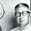 Charles M. Schulz mit seinem gezeichneten Alter Ego Charlie Brown. 