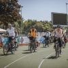 Sie haben sich auch aufs Fahrrad gesetzt: (von links) Klimaschutzmanagerin Andrea Ruprecht, ADFC-Vorsitzender Martin Baumeister sowie die Stadtradel-Stars Ruth Riedle und Jörg Riedle.
