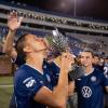 Mit dem Chattanooga FC gewann Markus Smarzoch (vorne) in den USA unter anderem den Conference-Cup. 	