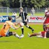 Unter Wert geschlagen wurde der TSV Schwabmünchen (im gestreiften Trikot Manuel Binder) beim TSV Landsberg. 