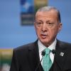 Recep Tayyip Erdogan, Präsident der Türkei, spricht auf einer Veranstaltung am Rande des Nato-Gipfels.