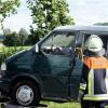 Ein Bankräuber hat bei Gessertshausen versucht sich in seinem Fluchtauto mit einer Gasflasche in die Luft zu sprengen.