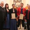 Der Musikverein Binswangen ehrte Mitglieder für 25 Jahre Musizieren. 	