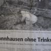 Die Stadt Thannhausen war am 25. Juli 1997 15 Stunden ohne Trinkwasser, verursacht durch einen Rohrbruch direkt neben dem Wasserwerk. Unser Bild zeigt die Titelseite unserer Zeitung vom 26./27. Juli 1997. 