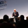 Der amtierende OSZE-Vorsitzende Frank-Walter Steinmeier eröffnet die Konferenz.