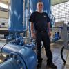 Gerold Vogt, der Wassermeister der Stadtwerke Ulm/Neu-Ulm, im Pumpwerk am Wasserhochbehälter am Ulmer Kuhberg.  	