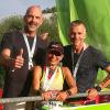 Drei Friedberger Triathleten waren bei der Challenge Roth als gemischte Staffel erfolgreich: (von links) Fabian Richter, Christa Zilmans und Jens Bley. 