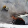 Ein Auto hat in Lauingen Feuer gefangen (Symbolfoto)