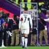 Portugals Superstar Cristiano Ronaldo verlässt nach dem WM-Aus enttäuscht das Spielfeld.