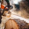 Hier wird gearbeitet, hier fallen Späne. Und zwar wenn die Stihl-Timbersports-Athleten richtig Gas geben und ihre Holzfäller-Disziplinen demonstrieren.