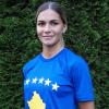 Vorfreude auf die EM-Qualifikation: Ardiana Merditaj im Trainingsleibchen des Kosovo. 	