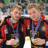 Bis zuletzt Teamkollegen bei den Augsburger Panthern und in der Inlinehockey-Nationalmannschaft: Am Sonntag sind Patrick Seifert (links) und Steffen Tölzer Kontrahenten. 	