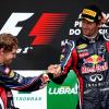 Sebastian Vettel (l) und Mark Webber (r) bilden 2012 wieder das Red-Bull-Gespann. Foto: Sebastiao Moreira dpa