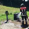 Wegen einer brennenden Mülltonne wurde die Feuerwehr Illertissen an einen Rastplatz an der A7 gerufen.  	