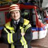 Feuerwehr-Chef Andreas Graber in der Fahrzeughalle der Hauptfeuerwache. 