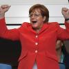 Tor! Tor! Tor! Angela Merkel feiert den Siegtreffer in Rio.