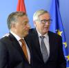 Dich überzeuge ich auch noch: EU-Kommissionschef Jean-Claude Juncker (rechts) mit dem ungarischen Regierungschef und Quoten-Gegner Viktor Orbán.