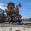 Ein gigantischer Minotaurus ist in der Halle der Maschinen in toulouse entstanden. 