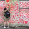 Die "Covid Memorial Wall" in London erinnert an Menschen, die in Großbritannien an Covid-19 gestorben sind.