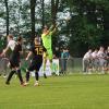 Aufstieg in die Kreiklasse:
Dennis Motzer (grünes Trikot), der Keeper der SG Amberg/Wiedergeltingen,
hielt die Null, am Ende stand ein 3:0 Erfolg und der Aufstieg.
