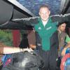 Wegen der langen und problematischen Anreise musste sich Max Weißenhorn im Bus mit den Mannschaftskameraden und Fans aufwärmen.  
