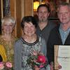 Das Bild zeigt (von links) Martha Zuchtriegel, Vorsitzende Marie-Luise Popp, Maria Steinle, Alfred Maucher und Andreas Walter. 	