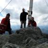 Karl Heiligmann fotografierte mit Selbstauslöser 2007 auf dem Glocktum im Kaunertal. Auf dem Gipfelfoto auf 3353 Meter Werner Lieb, Manfred Bauer und Karl Heiligmann.