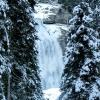 Die Krimmler Wasserfälle im Nationalpark Hohe Tauern sind mit einer Fallhöhe von fast 400 Metern die größten Wasserfälle in Europa. Auch im Winter sind sie beeindruckend.