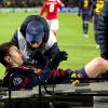 Lionel Messi musste am Mittwochabend mit verletztem Knie vom Platz getragen werden.