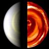 Unter einer dicken Wolkendecke hat die Venus  eine relativ ebene Oberfläche. Es gibt nur wenige Erhebungen, aber auch aktive Vulkane. Die mittlere Entfernung zur Sonne beträgt 108 Millionen Kilometer. Mit einem Durchmesser von rund 12.000 Kilometern ist die Venus der drittkleinste Planet des Sonnensystems. Eine Umrundung der Sonne dauert 224,7 Tage.  
