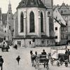 Postkarte von 1908: Das Foto verdeutlicht die Insellage und die bauliche Dominanz der Jakobskirche beim Blick in Richtung Innenstadt.