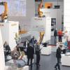 Die KUKA World, der Messestand der KUKA AG auf der Hannover-Messe, auf dem der international agierende Anbieter von robotergestützter Automation zum ersten Mal sein komplettes Leistungsspektrum präsentierte.  