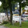 In Bobingen laufen die Bauarbeiten für die neue Rettungswache, die an den Wertachkliniken entsteht.