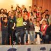 Strahlende Gesichter gab es bei der Gesamtsiegerehrung des Schöffel-Kids-Cup. Das Team der DJK Leitershofen holte die Mannschaftswertungen. 	