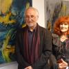 Irene Rung und Jürgen Krass bei der Vernissage im Donauwörther Färbertörle.