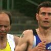 Bis kurz vor Schluss des 5000-Meter-Rennens ein Gespann: der Puchheimer Georg Kinadeter (links, LGSW München) und der Kühbacher Frank Schlecht (LC Aichach), der spätere schwäbische Vizemeister.