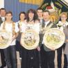 Königsfeier bei Germania Balgheim (von links): Dieter Berndorfer, Michael Mayer, Karl-Heinz Gruber, Ralf Gruber, Kerstin Gerstmeyer, Maria-Luise Mayer, Lukas Gerstmeyer, Georg Mayer, Maximilian Ganzenmüller, Cecilia Pizzimenti und Jörg Strobel. 