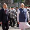 Bundeskanzler Olaf Scholz begrüßt Narendra Modi, Premierminister von Indien, mit militärischen Ehren zu den deutsch-indischen Regierungskonsultationen.