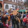 Mehrere Hundert Impfgegner kamen am Samstag nach Landsberg. 	