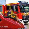 Schick: Die beiden neuen Fahrzeuge der Feuerwehr Unterelchingen, ein Tragkraftspritzenfahrzeug und ein Mehrzweckfahrzeug. 