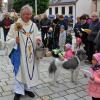 Der Gundelfinger Pfarrer Johannes Schaufler ist jetzt Dekan des katholischen Dekanats Dillingen. Das Archivfoto zeigt ihn bei einer Tiersegnung auf dem Gundelfinger Markplatz.