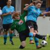 Doppelt erfolgreich: Die Fußballerinnen des FC Ehekirchen (grünes Trikot, Sabrina Bauer) gewannen zweimal.  	