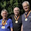 Medaillen gab es bei der Deutschen für (von links) Gerhard Zierer, Jürgen Gmell und Martin Ruf.