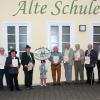 Ehrungen bei den Albuchschützen in Schmähingen (von links): 1. Schützenmeister Erich Oswald, stellvertretender Gauschützenmeister Sebastian Pusch, Sportwart Michael Endreß, Daniela Löfflad, Markus Hopf, Ehrenschützenmeister Hans Hubel, Johann Deizer, Hans Hussel, Theo Denteler, Heinrich Endreß, Ernst Fackler, Rudolf Hertle, Karl Hopf, Friedrich König, Fahnenträger Thomas Benninger, Matthias Hopf und Michaela Böllmann.  	