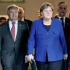 Bundeskanzlerin Angela Merkel (CDU) mit Bundesaußenminister Heiko Maas sowie Antonio Guterres (l), Generalsekretär der Vereinten Nationen nach der Libyen-Konferenz in Berlin.