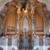 Die Orgel in der barocken Klosterkirche in Maihingen. Vor gut 300 Jahren wurde sie geweiht.  	
