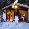 Familie Reindl stellte heuer die Heilige Familie bei der Waldweihnacht beim Klostergut Rettenbach dar. 	
