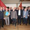 Die Vereinsvorstände der Freiwilligen Feuerwehr Gersthofen mit den geehrten Mitgliedern.